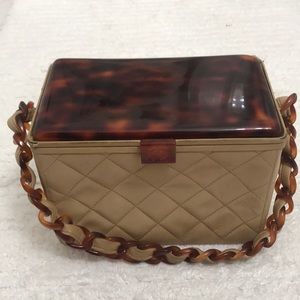 Chanel vintage lunch box bag purse clutch